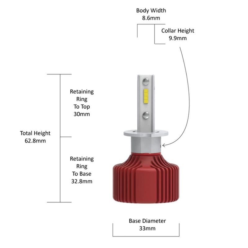 JAS Oceania | H4 LED Conversion Kit 12/24V 6200K IP65